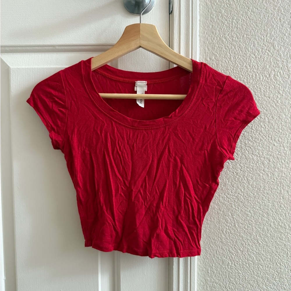 red crop top